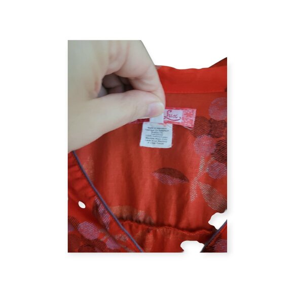 Urban Outfitters Lux Y2K Red Apple Print Teacher Dress S - Picture 6 of 11